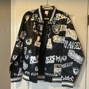 Raiders Michell & Ness slap sticker satin Jacket